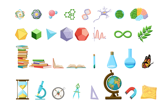 Back to School. Science clipart set. in Illustrations - product preview 1