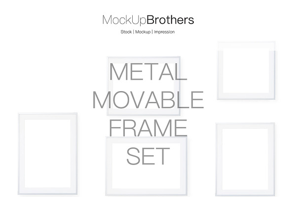 Metal frame set mockup movable