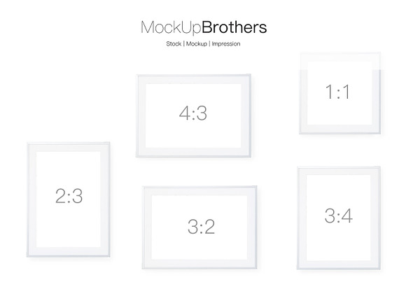 Metal frame set mockup movable in Print Mockups - product preview 6