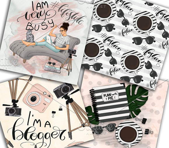 I Am A Blogger Graphic Design Kit in Illustrations - product preview 5
