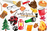 Watercolor Lumberjack Clipart