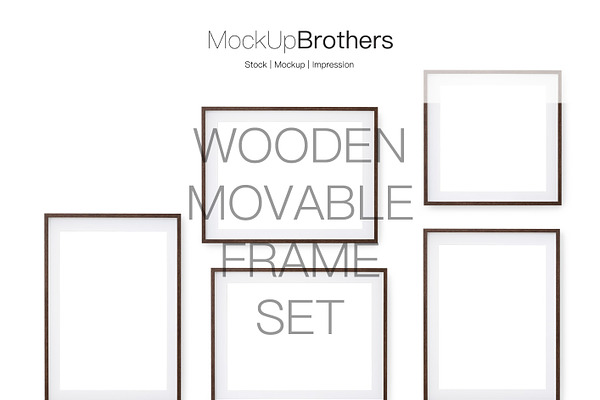 Wood movable frame mockup