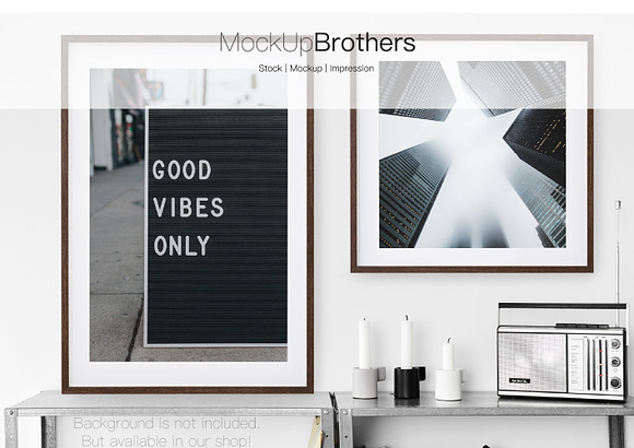 Wood movable frame mockup in Product Mockups - product preview 4