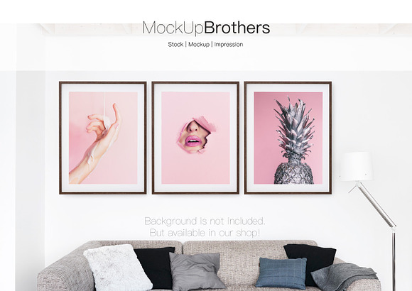 Wood movable frame mockup in Product Mockups - product preview 6