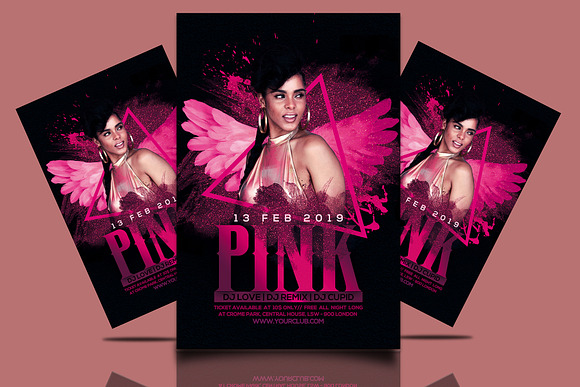 Pink Party Flyer  in Flyer Templates - product preview 1