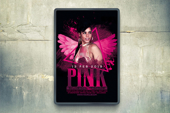 Pink Party Flyer  in Flyer Templates - product preview 4