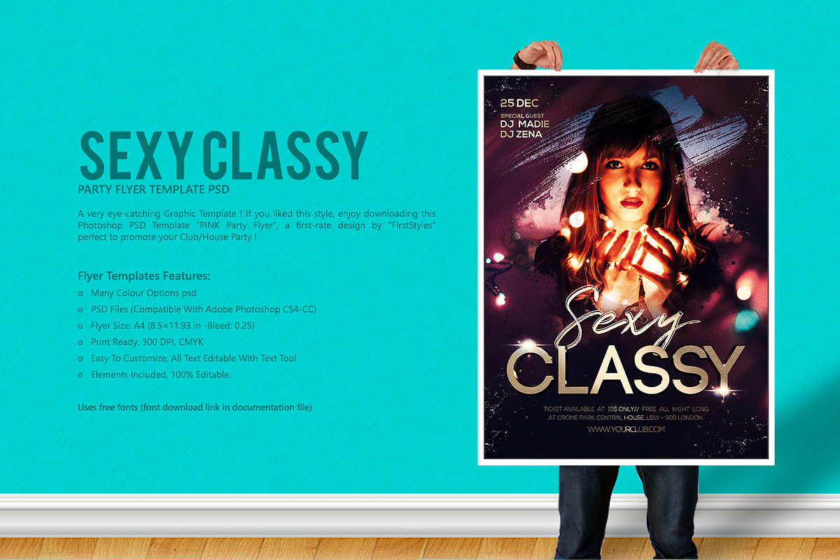 Sexy Classy Party Flyer in Flyer Templates - product preview 8