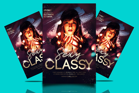 Sexy Classy Party Flyer in Flyer Templates - product preview 1