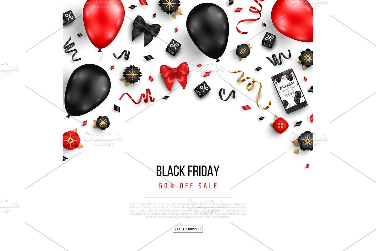 Black Friday with Elements in Illustrations - product preview 8