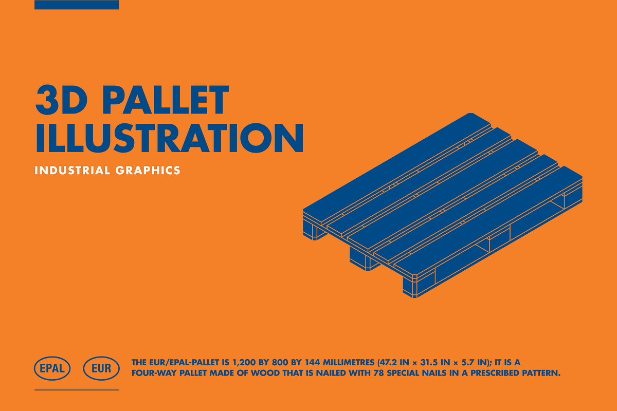 3D PALLET ILLUSTRATION in Illustrations - product preview 8