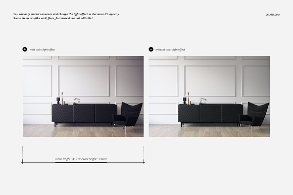 Sideboard Canvas Print Mockup in Print Mockups - product preview 2
