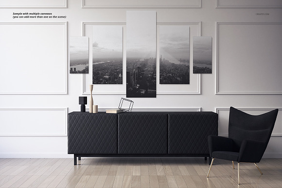 Sideboard Canvas Print Mockup in Print Mockups - product preview 4