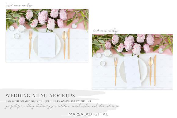 Peony Wedding Mockup Bundle in Product Mockups - product preview 3