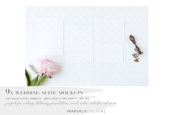 Peony Wedding Mockup Bundle in Product Mockups - product preview 7