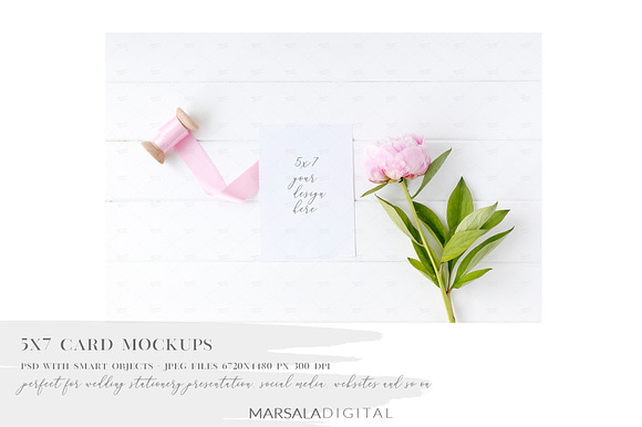 Peony Wedding Mockup Bundle in Product Mockups - product preview 10