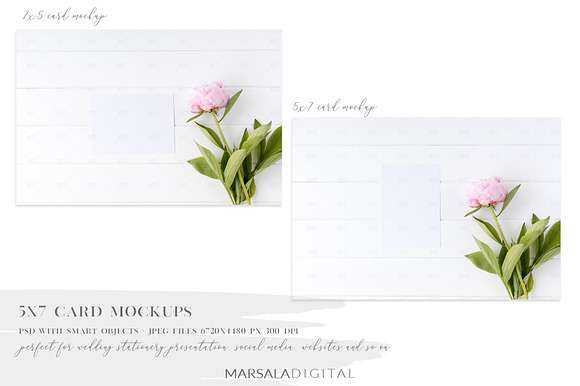 Peony Wedding Mockup Bundle in Product Mockups - product preview 11