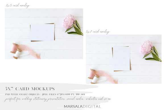 Peony Wedding Mockup Bundle in Product Mockups - product preview 13