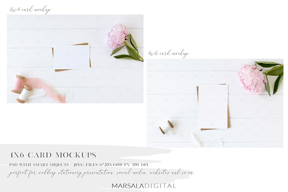 Peony Wedding Mockup Bundle in Product Mockups - product preview 14