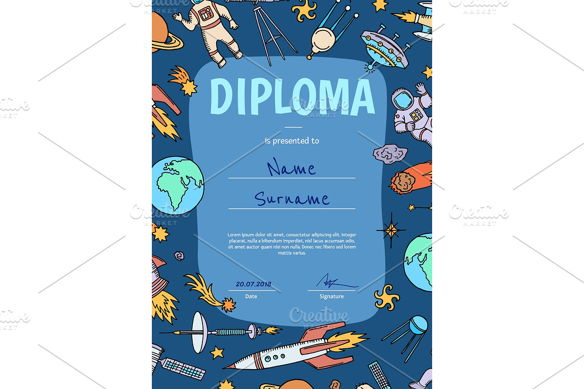 Vector diploma or certificate for in Graphics - product preview 8