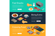 Vector cooking food isometric
