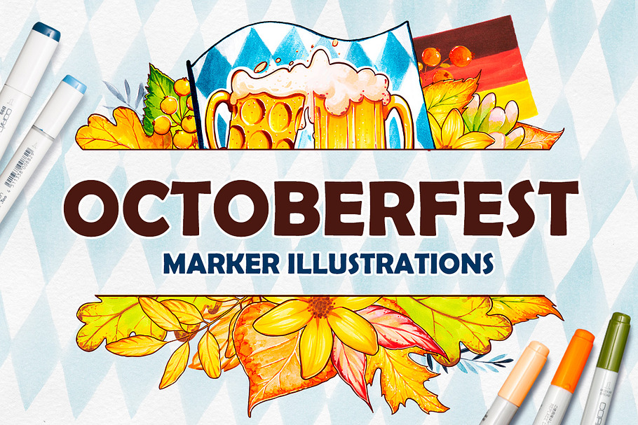 Octoberfest. Marker illustrations in Illustrations - product preview 8