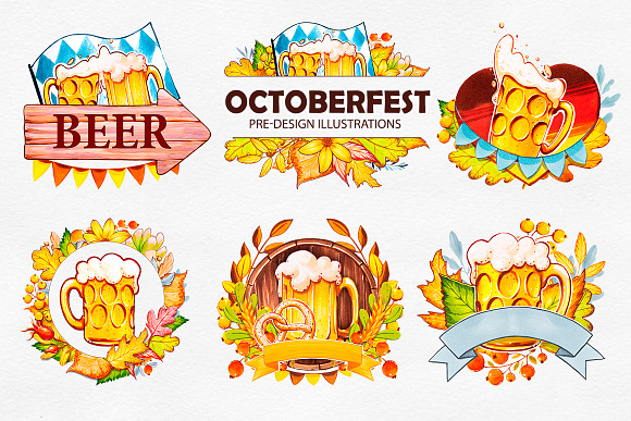 Octoberfest. Marker illustrations in Illustrations - product preview 2