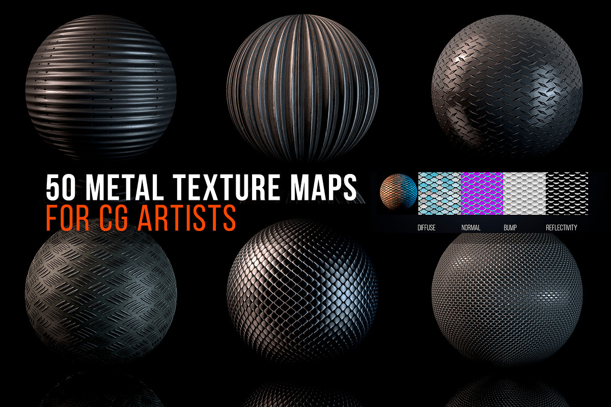 50 Metal Texture Maps for CG Artists in Textures - product preview 8