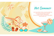 Hot Summer Banner Vector