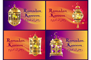 Set of Ramadan Kareem Lanterns
