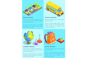 Set of School-Themed Posters with