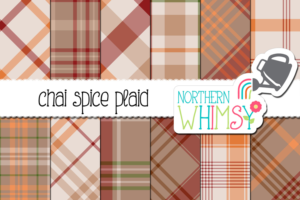 Fall Plaid Pattern - Chai Spice in Patterns - product preview 8