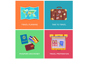 Travel Planning Set Poster Vector
