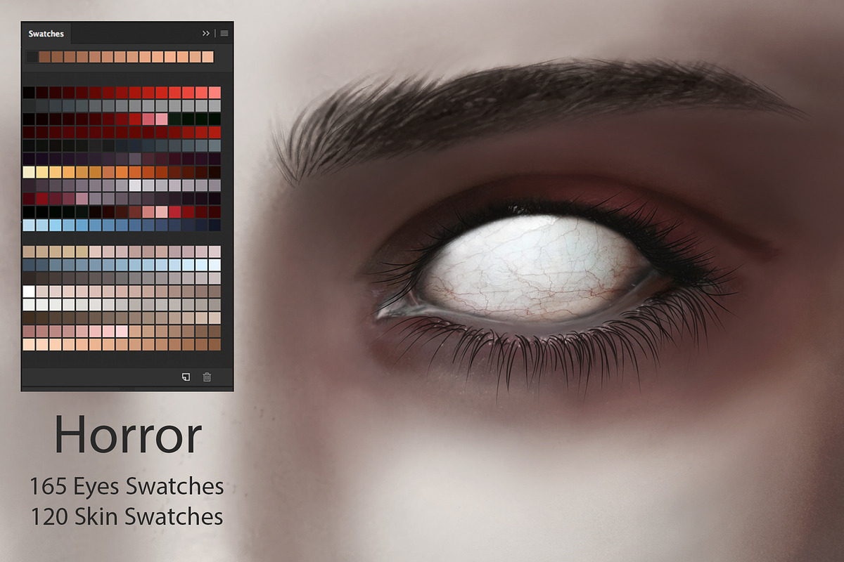 Horror Eyes & Skin Swatches in Photoshop Color Palettes - product preview 8