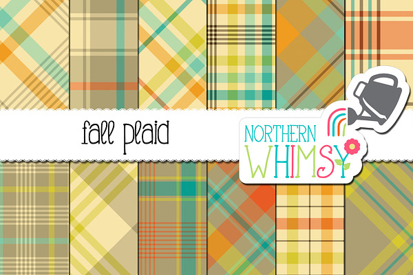 Fall Plaid Patterns - Bright Colors