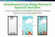 Sony Xperia C3 2d Case Mock-up