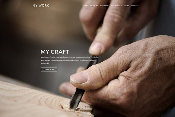 MyWork - PSD Website Template in Landing Page Templates - product preview 2