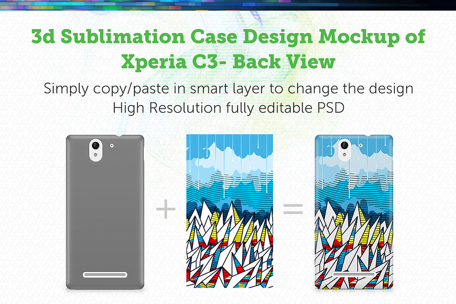 Xperia C3 3d Case Mockup in Product Mockups - product preview 8