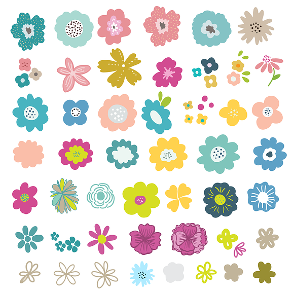 Floral illustrations, vector objects in Objects - product preview 5