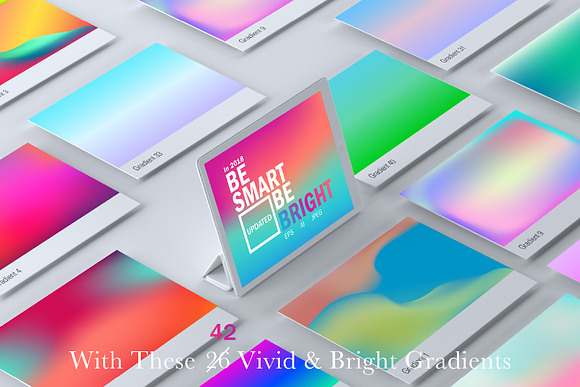 Vivid & Bright Gradients - Updated in Photoshop Gradients - product preview 6