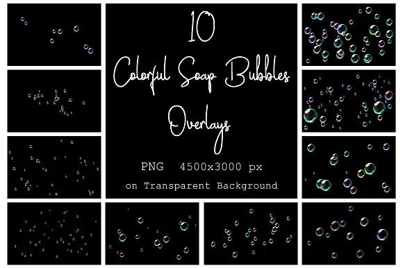 30 Soap Bubbles PS Overlays - PNG in Add-Ons - product preview 7