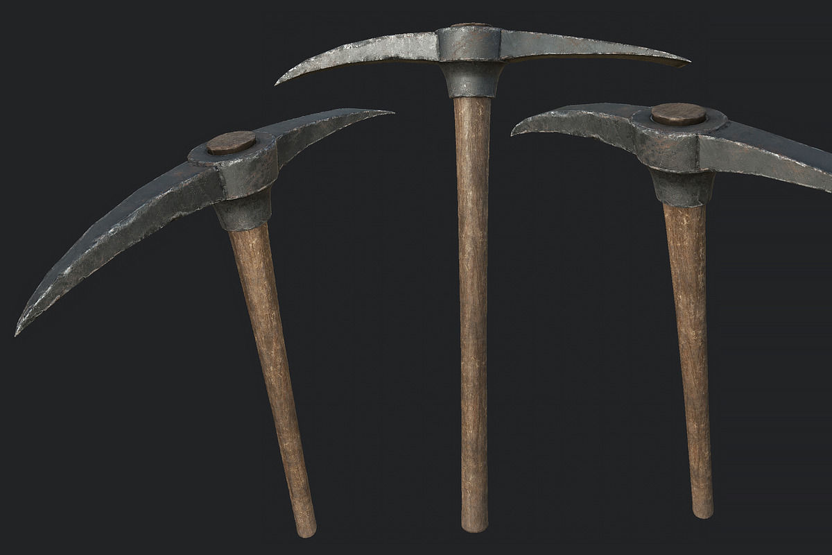 Old Pickaxe PBR in Tools - product preview 8