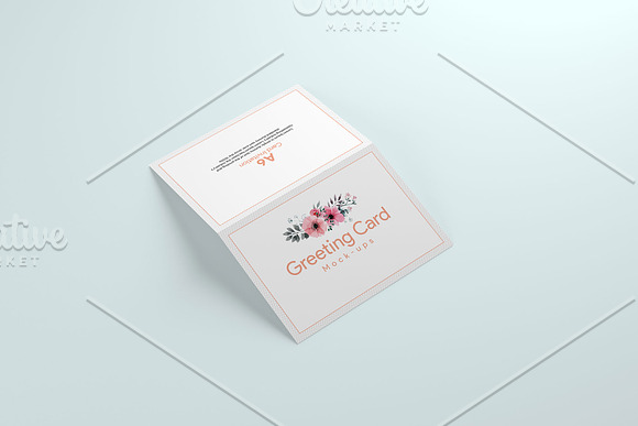 A6 Greeting Card X2 Mockup in Print Mockups - product preview 5