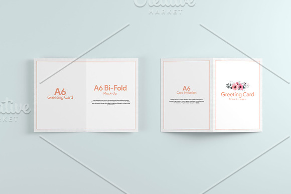 A6 Greeting Card X2 Mockup in Print Mockups - product preview 9