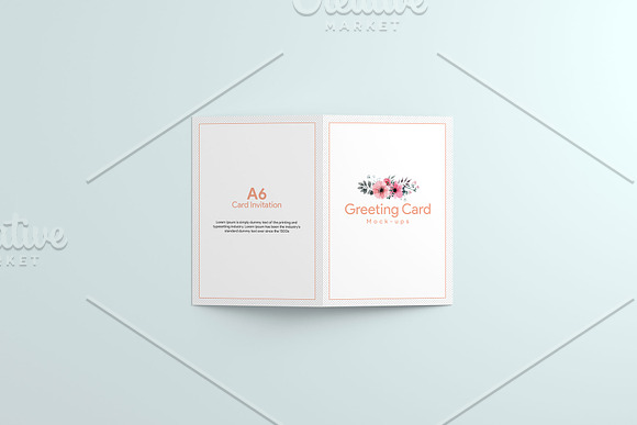 A6 Greeting Card X2 Mockup in Print Mockups - product preview 11