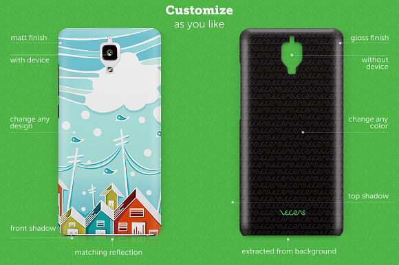 Xiaomi Mi4 3d Sublimation Mockup in Product Mockups - product preview 1