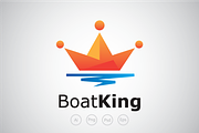 Boat King on The Sea Logo Template