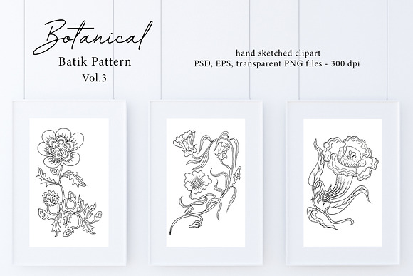 Botanical Batik Pattern Vol.3 in Patterns - product preview 3