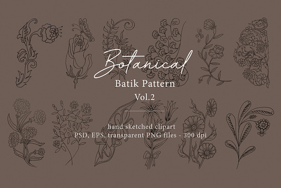 Botanical Batik Pattern Vol.2 in Patterns - product preview 6