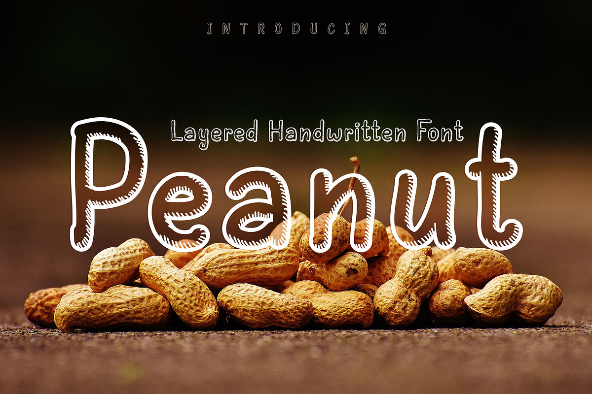 Peanut | Layered Handwritten Font in Display Fonts - product preview 8