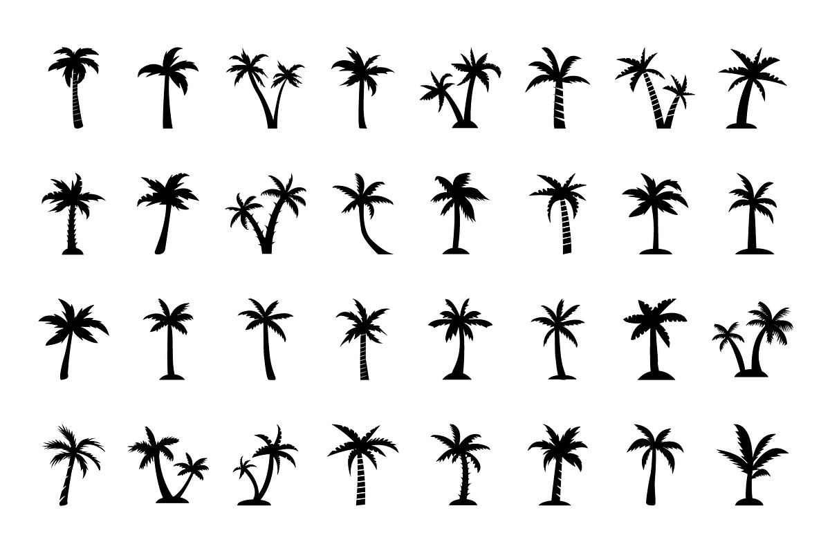 96 Palm Tree Vector Icons  in Icons - product preview 8